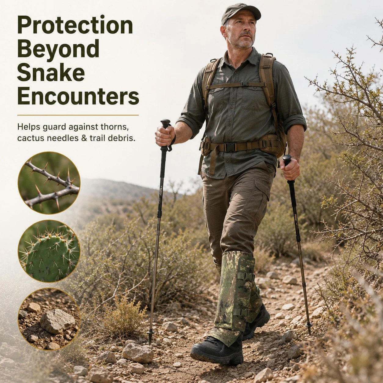 SnakeGuard Protective Leg Guards – Snake & Thorn Defense