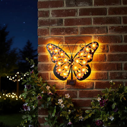 Solar Butterfly Wall Light – Waterproof Metal Outdoor Wall & Fence Decor for Garden, Patio & Yard