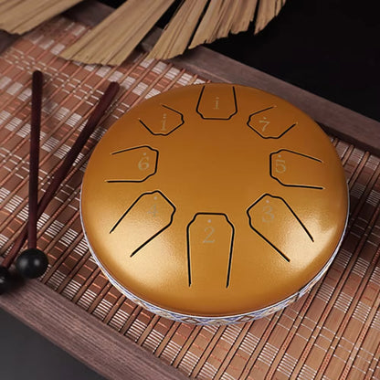 Steel Tongue Drum – 6" 11 Notes for Yoga & Meditation