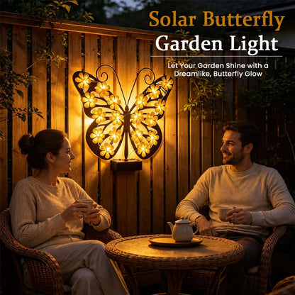 Solar Butterfly Wall Light – Waterproof Metal Outdoor Wall & Fence Decor for Garden, Patio & Yard