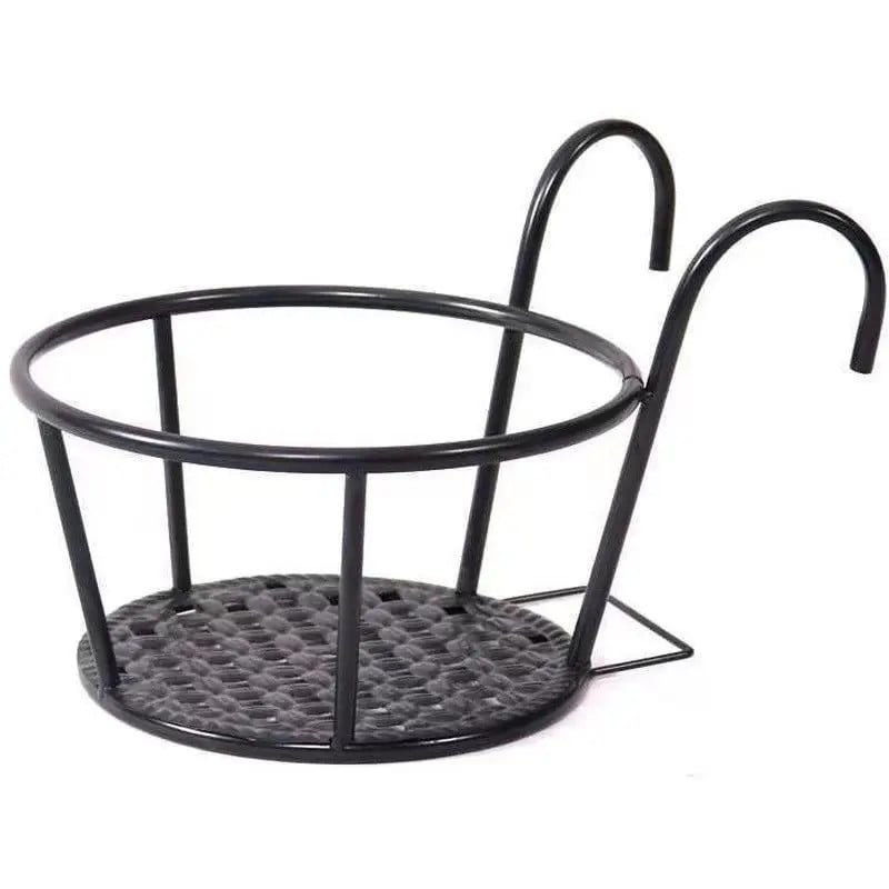 Iron Hanging Flower Basket – Balcony & Fence Plant Holder