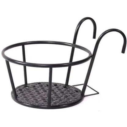 Iron Hanging Flower Basket – Balcony & Fence Plant Holder